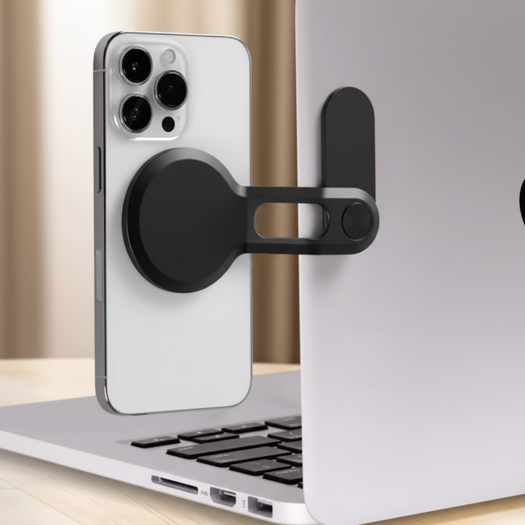 Magnetický držák telefonu na laptop