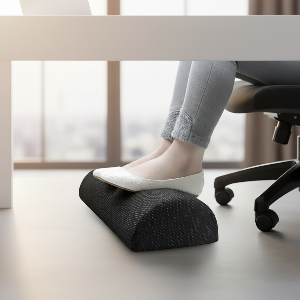 Ergonomická opěrka nohou – paměťová pěna, protiskluzová